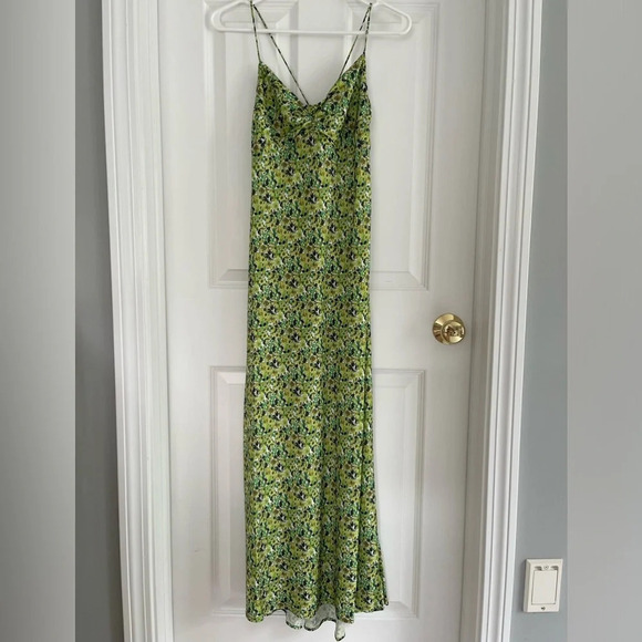 Favorite Daughter The Envy Slip Dress Green Floral Size M, L - Picture 3 of 15